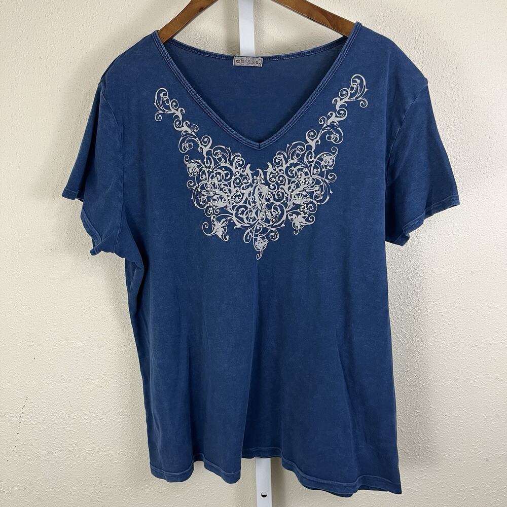 Vintage Y2K 1X Xcit USA Rhinestone Top Fairy Grunge Whimsigoth Bling